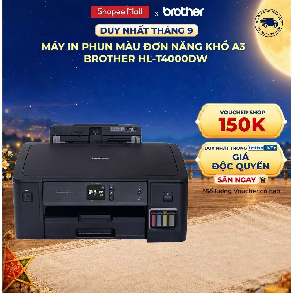 Máy in phun màu đơn năng khổ A3 Brother HL-T4000DW