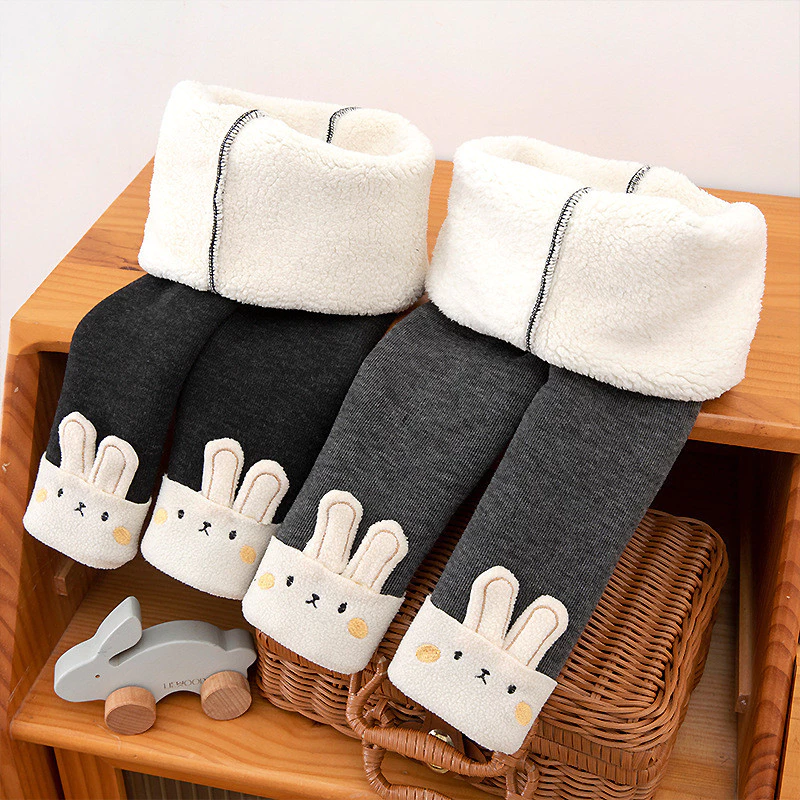 Quần legging lông cừu siêu dày cho bé trai bé gái, quần lót giữ nhiệt thu đông, quần dài ấm áp thời trang cho bé