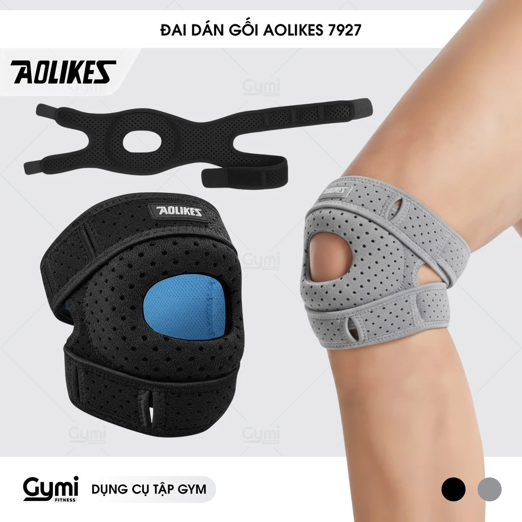 [1 Chiếc] Đai Bảo Vệ Đầu Gối Aolikes 7927 - Có Thể Điều Chỉnh, Giảm Áp Lực Khi Tập Luyện - AL7927