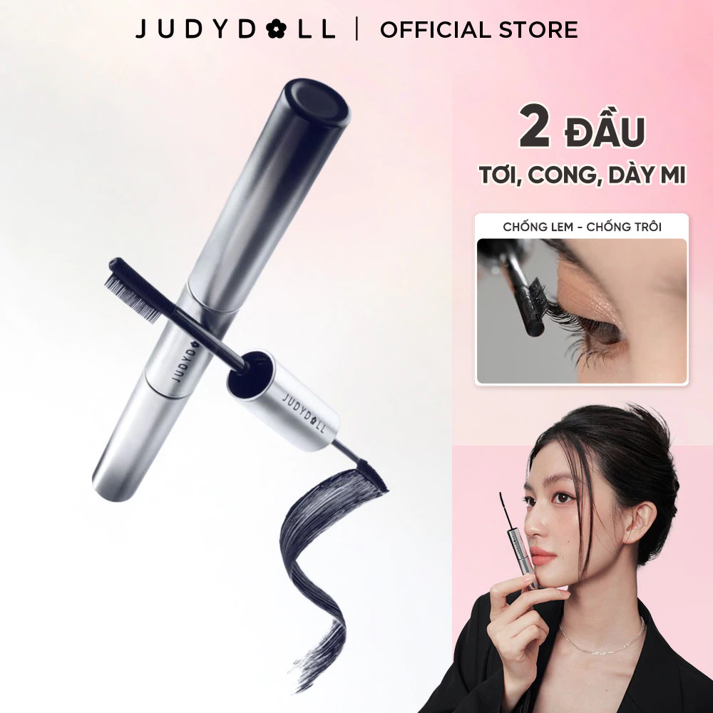 Mascara Hai Đầu JUDYDOLL Volume & Curling Mascara Tơi Dài mi Dày mi Lót mi Chống lem Chống Nước 2g