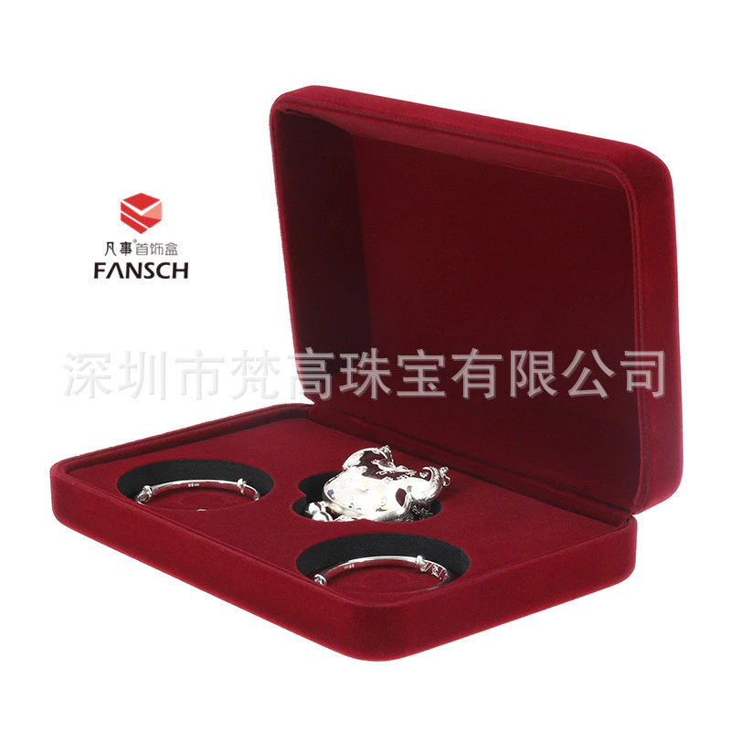 Bộ Vòng Tay Cho Bé Hộp Trang Sức Trẻ Em Bộ Hộp Vòng Tay Khóa Tuổi Thọ Quà Tặng Túi Tote Bao Bì Hộp