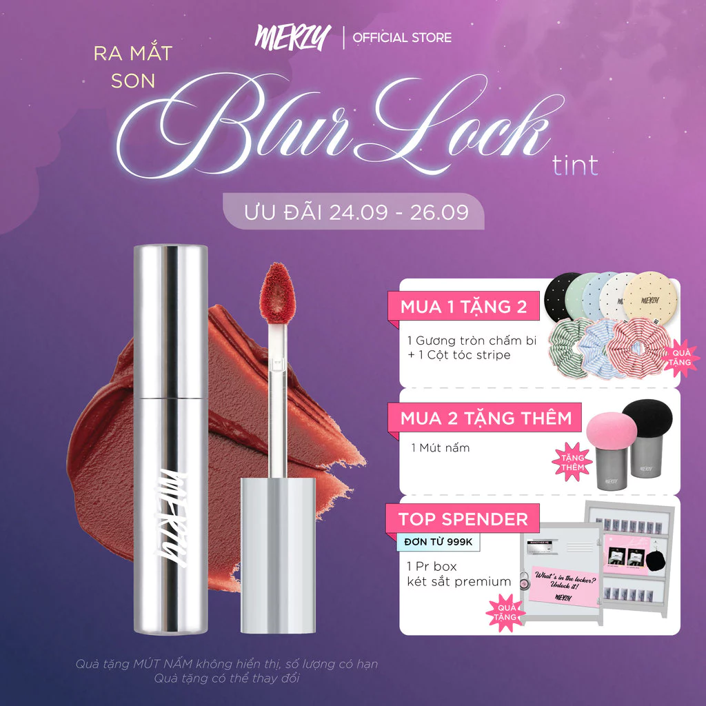 [New][GLAM EDITION] Son Vỏ Bạc Kem Lì Mềm Mịn, Lâu Trôi Merzy The Glam Mellow Tint 4g