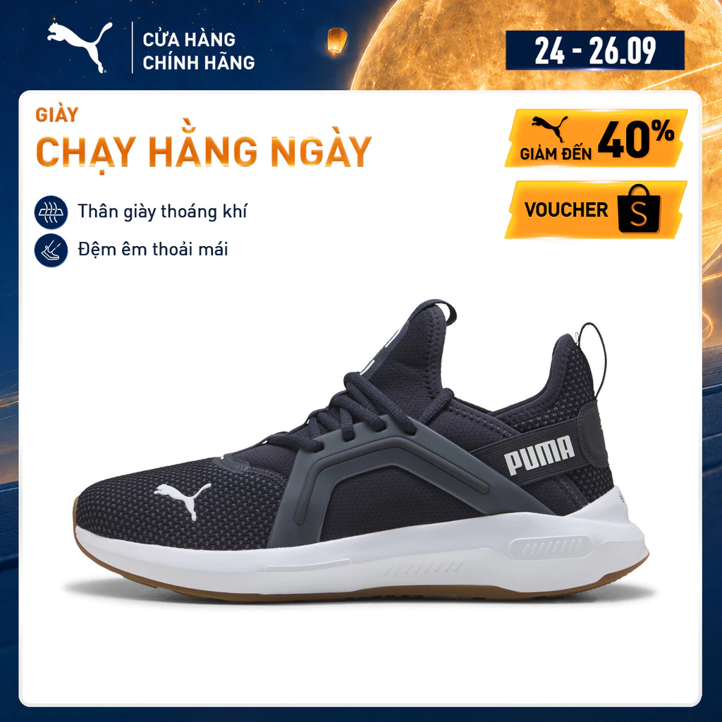 Giày Chạy Bộ PUMA Unisex Softride Enzo 5 Premium New Navy-White Màu Xanh