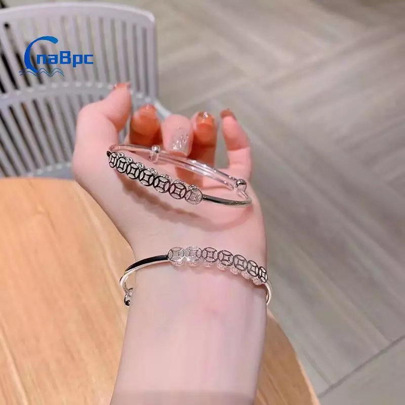 < CnaBpc > Hạt Màu Bạc Đồng Xu Lắc Tay Cho Nữ Cô Gái Quà Tặng Luy Vòng Tay Thời Trang Phong Phú Phụ Kiện Tiệc Cưới Trang Sức Mới