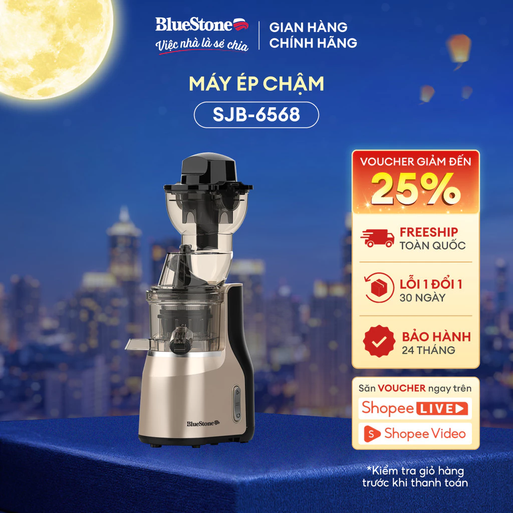 Máy Ép Chậm BlueStone SJB-6568 - 250W -Tốc độ ép 45 - 55 vòng/phút