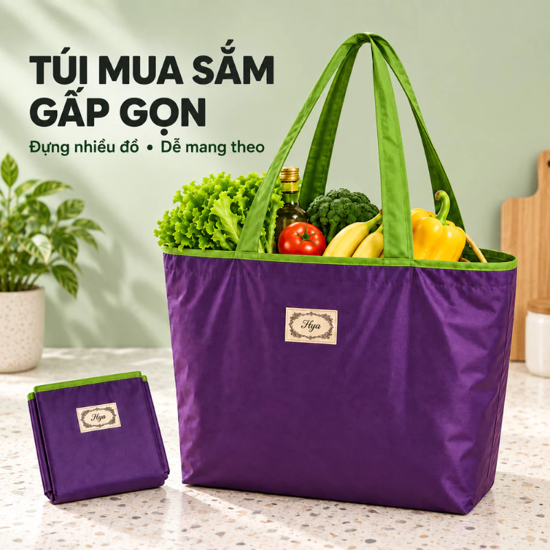Túi Xách Đi Chợ Đựng Đồ Đa Năng COZYHOME Sức Chứa Lớn 30kg Chống Thấm Dễ Dàng Gấp Gọn