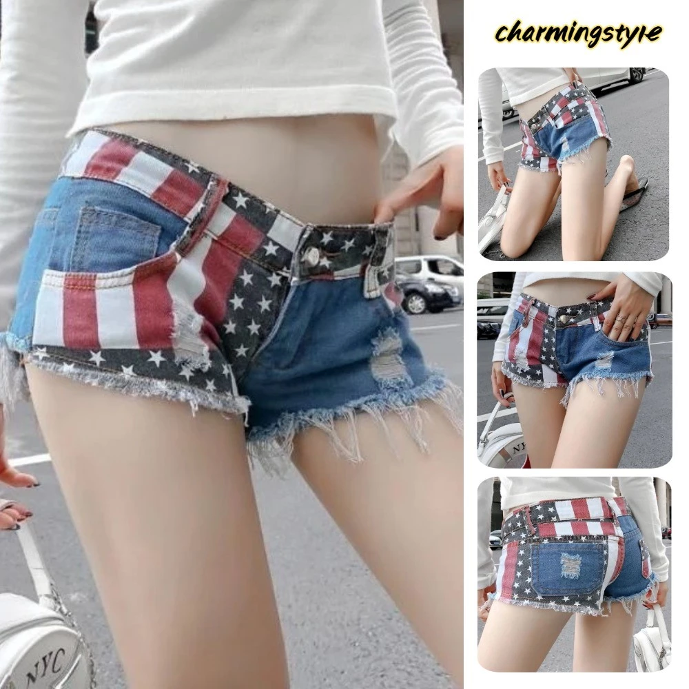 Quần Short Denim Nữ Mới Cho Mùa Hè/Thu Quần Cạp Trễ Phong Cách Hàn Quốc Thời Thượng, Họa Tiết Bắt Mắt Chuẩn Gu Hot Girl.