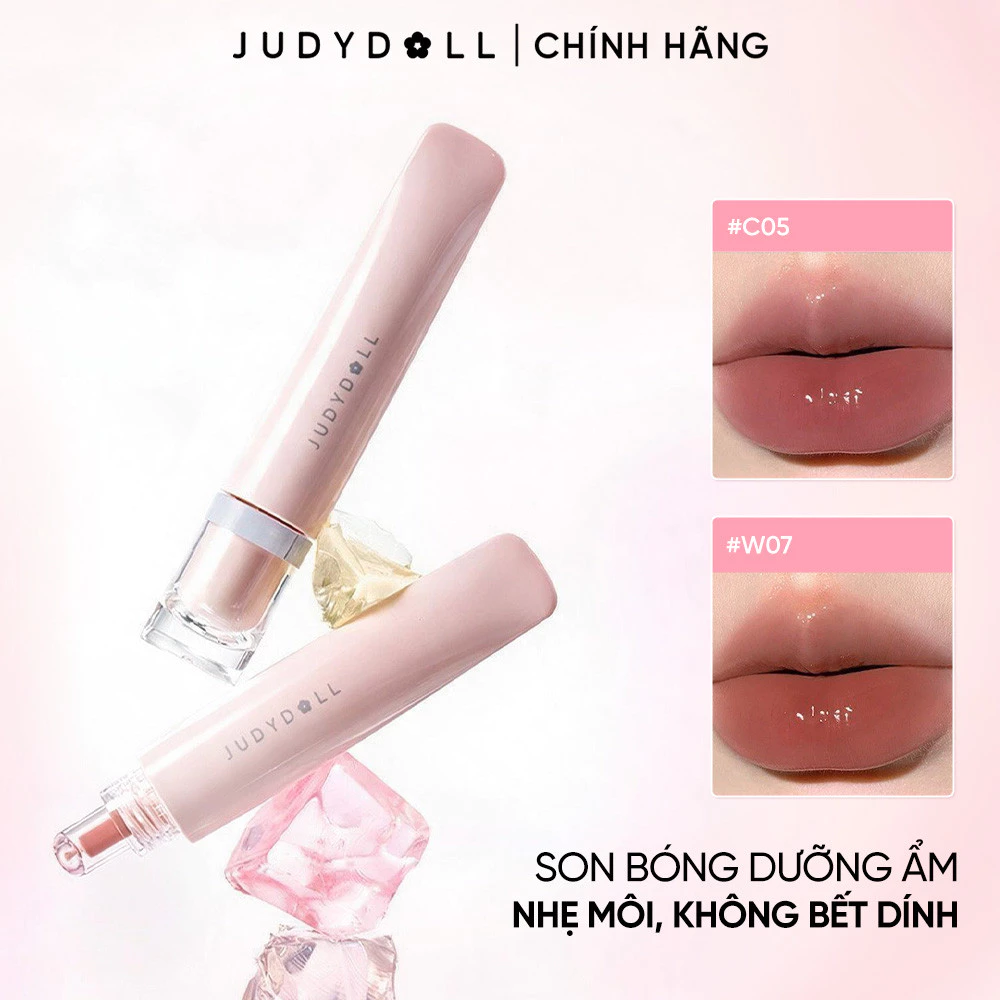 JUDYDOLL Son bóng Sweety Lip Jelly Dưỡng ẩm Mờ vân môi 10ml 08/2027