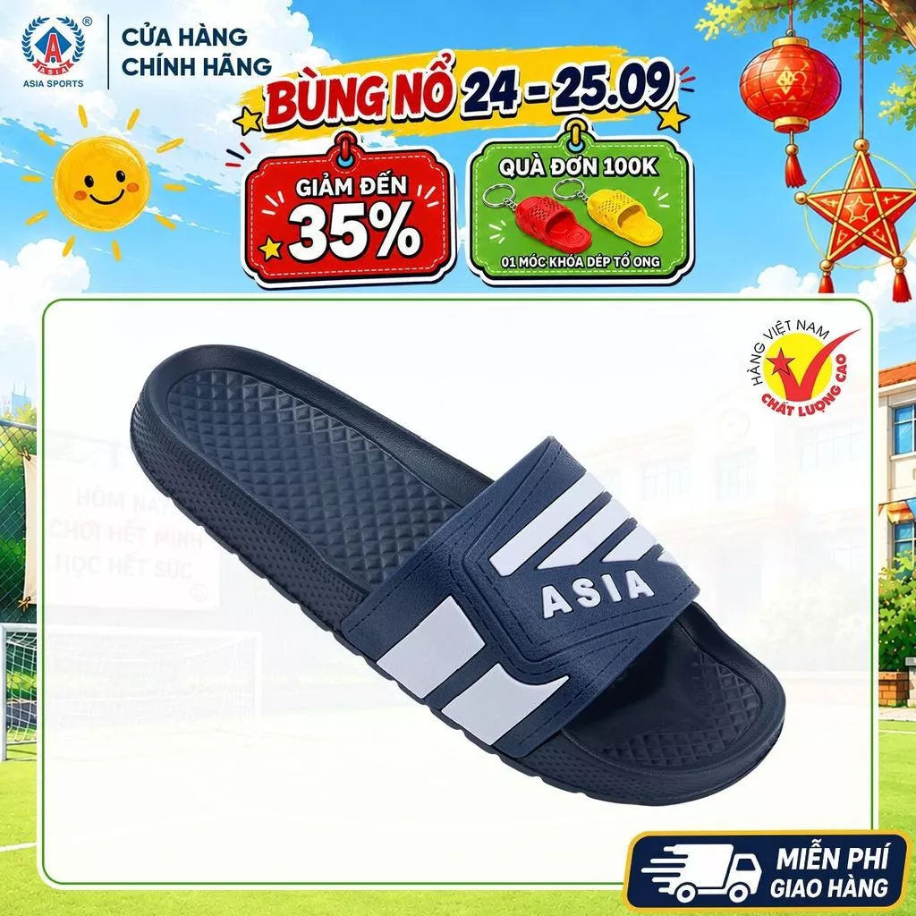 Dép Quai Ngang Unisex ASIA Thể Thao Đế EVA Siêu Nhẹ - Dép Lê Nam Nữ Đa Dụng Đi Trong Nhà Đi Biển Chống Trượt - DME384