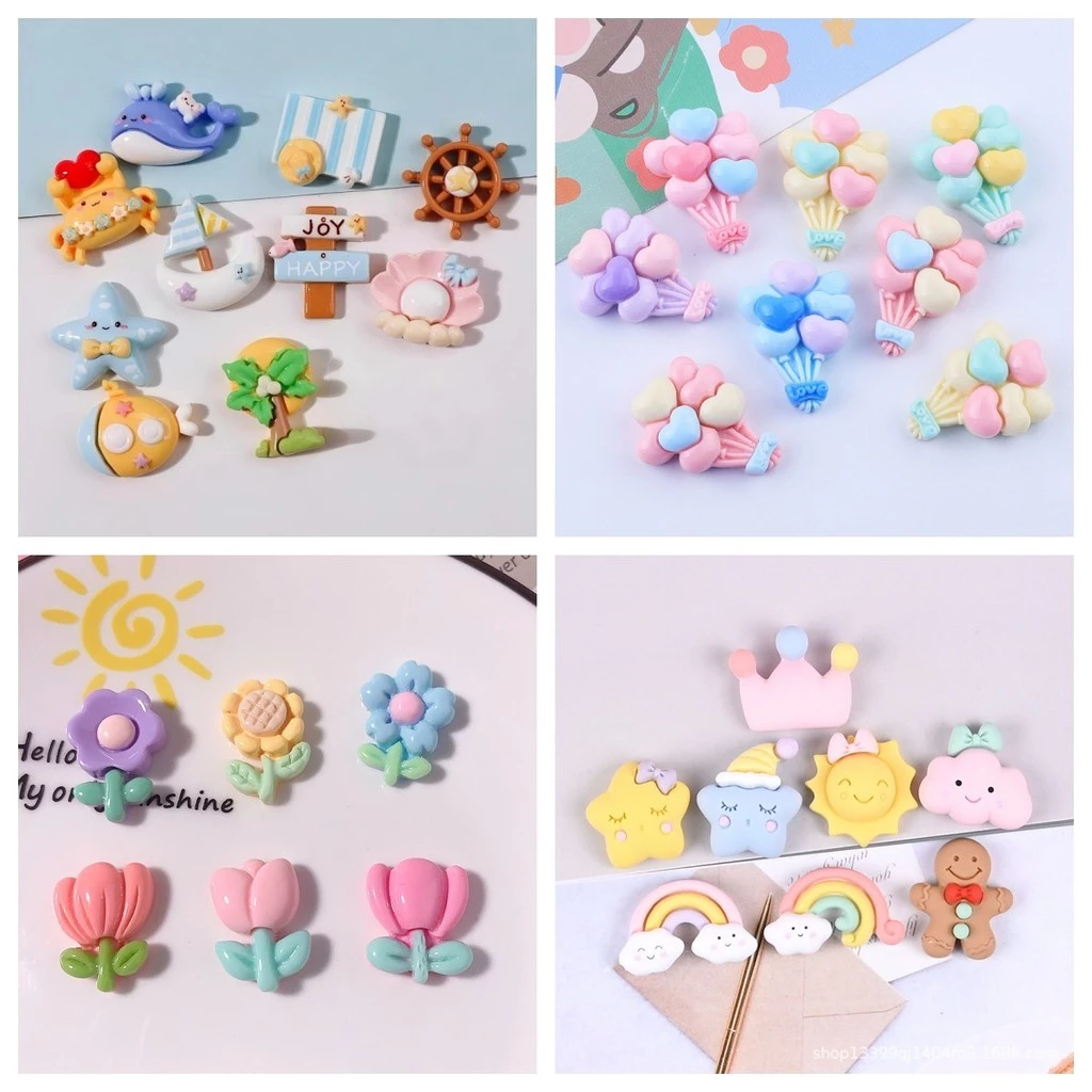 [Tặng sticker] Siêu thị đồ thủ công DIY trọn gói Keo kem Phụ kiện B7000 Đế nút dép Charm chữ cái tùy Phụ kiện thời trang