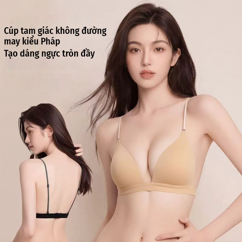 Áo ngực cup tam giác dây chéo - Dây vai mảnh điều chỉnh, thiết kế hở lưng tôn dáng, thoải mái cả ngày