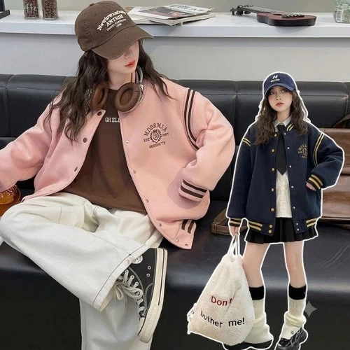[Quà tặng 1 kẹo Chupachup hoặc không có gì khi mua sản phẩm bất kỳ] Áo khoác nỉ bomber cho bé gái, bé trai size 18-52kg