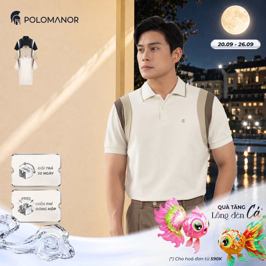 [DEAL LỄ TRUNG THU] Áo polo nam cao cấp ZYBER, chất liệu mới CVC Diamond, thanh lịch sang trọng - POLOMANOR