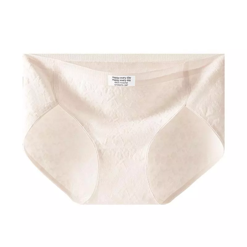 Phụ Nữ Mùa Hè Thoải Mái Liền Mạch Cao Cắt Cotton Kháng Khuẩn Đáy Giữa Eo Quần Lót Bikini