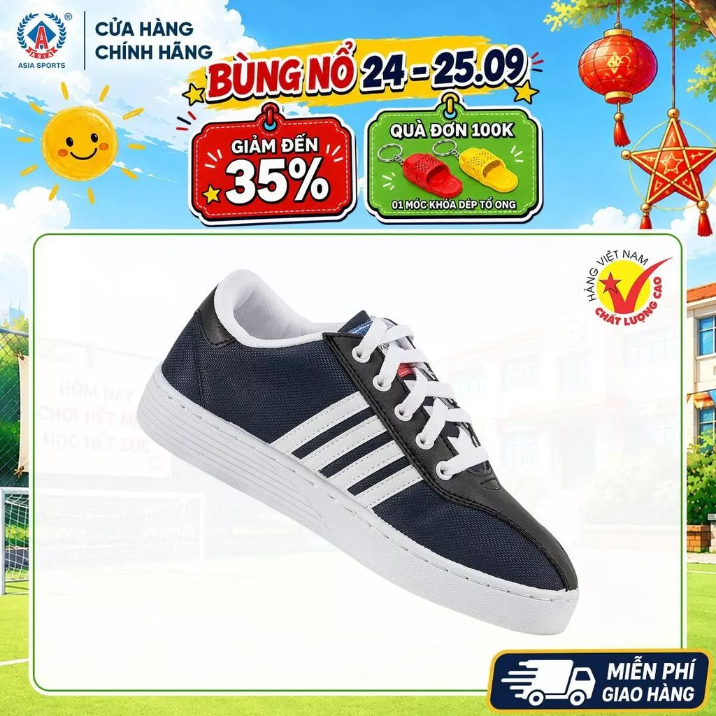 Giày Sneaker Nam ASIA Màu Xanh - Giày Thể Thao Thời Trang Dễ Lau Chùi - M28