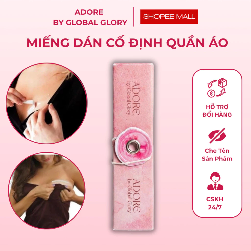 [KOC] Miếng Dán Cố Định Quần Áo Adore Trong Suốt Bám Dính Tốt Chống Lộ Chính Hãng