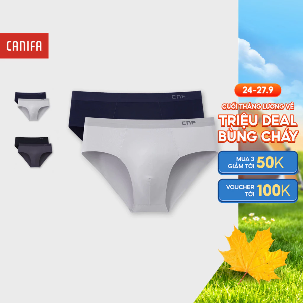 Combo 2 quần lót tam giác nam CANIFA êm ái, thông thoáng và dễ chịu 8US26A011