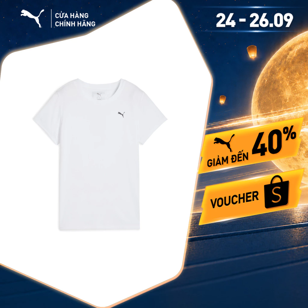 Áo Thun Thể Thao Chạy Bộ PUMA Nữ GRAPHICS RUN FASTER TEE W White-Q3 & Q4 Màu Trắng