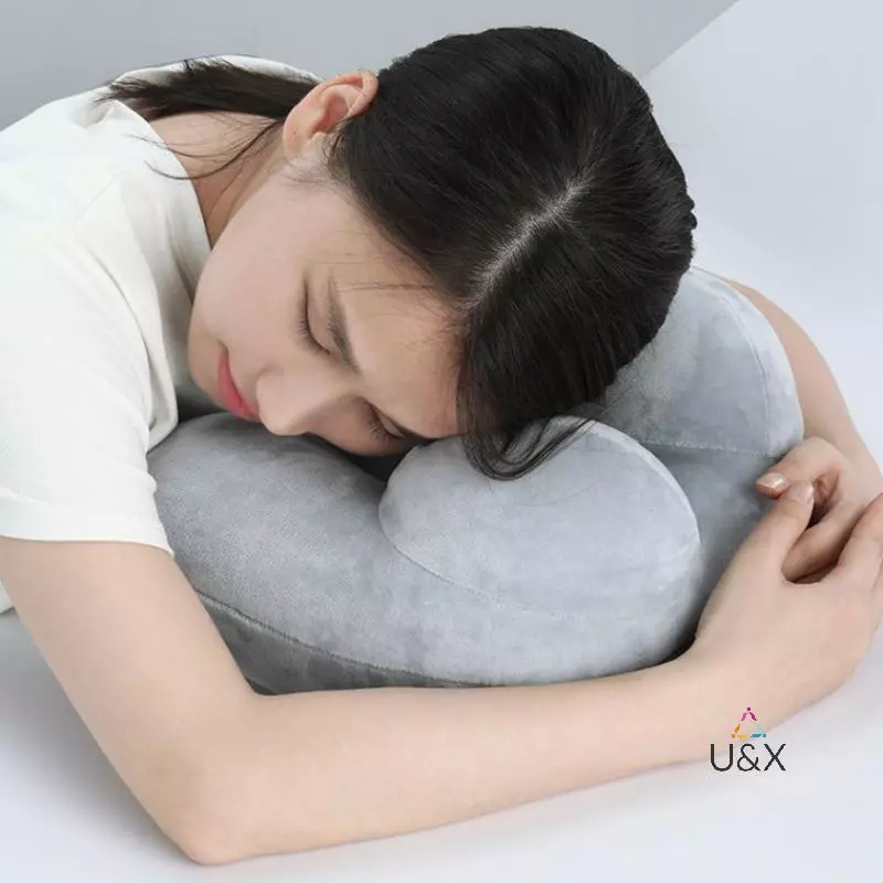 U & X Gối Không Khí Tự Bơm Hơi Hình Chữ U Ne Hỗ Trợ Máy Bay Bơm Hơi Du Lịch Ne Gối Bơm Hơi Gối Ngủ MỚI