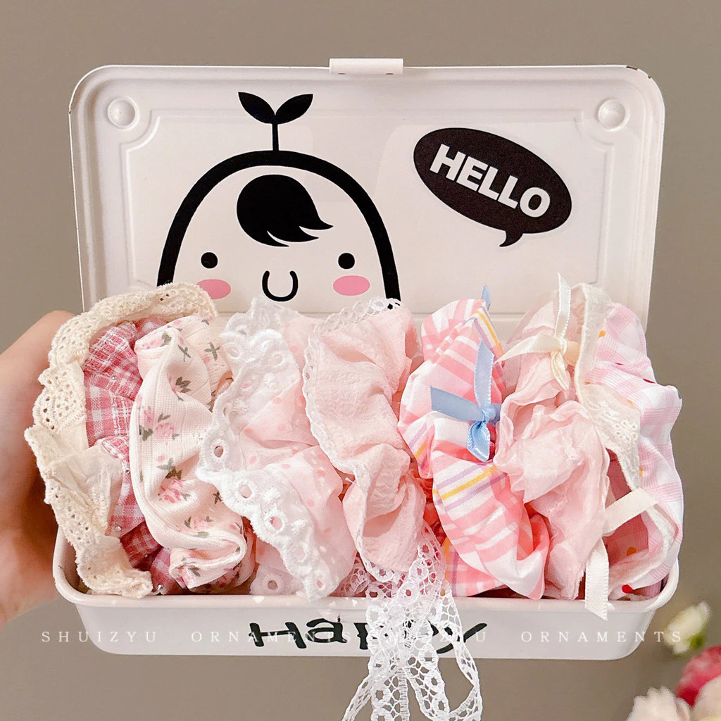 Ren Nơ Tóc Bộ Dây Buộc Tóc Co Giãn Mềm Mại Đuôi Ngựa Scrunchies Cho Nữ Thời Trang Hàn Quốc Phụ Kiện Tóc