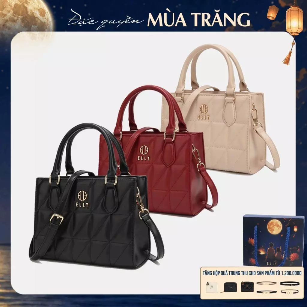 [TẶNG QUÀ TRUNG THU 599K] Túi xách nữ thời trang ELLY EL264 đeo chéo đeo vai xách tay da tổng hợp cao cấp chính hãng