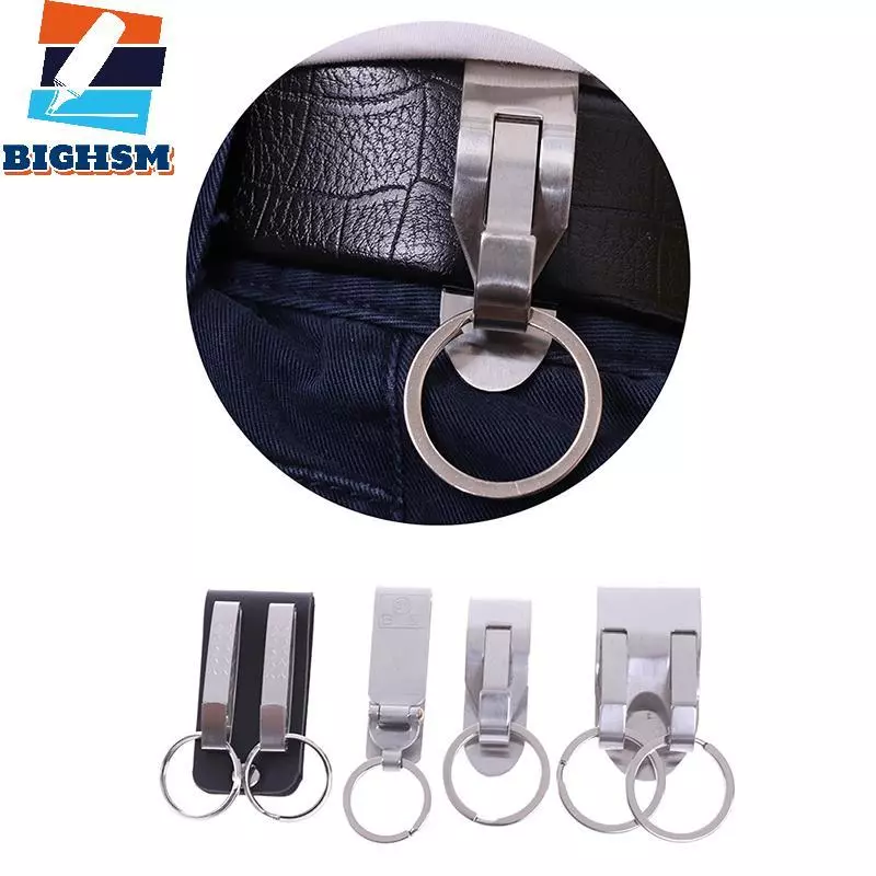 [BIGHSM] Thép không gỉ Qui nhả Móc khóa Thắt lưng Kẹp chìa khóa giữ vòng bule
