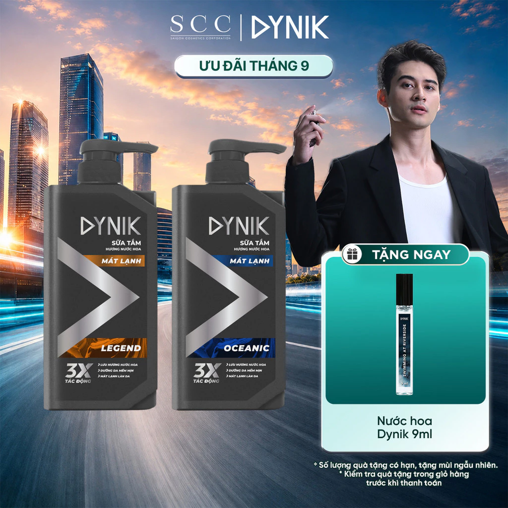 Sữa Tắm Nam Dynik Hương Nước Hoa Cao Cấp 650g - Công Thức 3X Tác Động Mát Lạnh Sạch Sâu & Dưỡng Ẩm Da