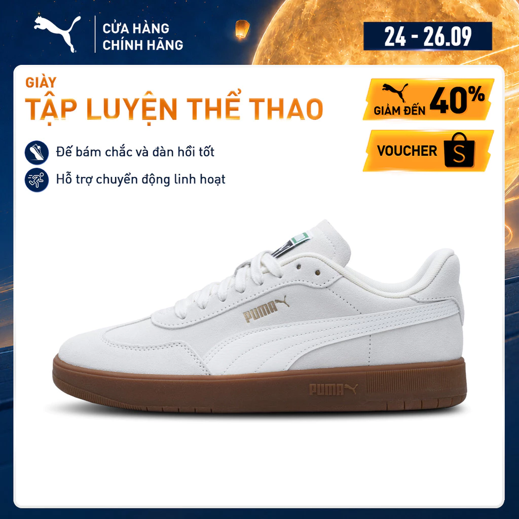 Giày Thể Thao PUMA Unisex Ascenso Suede Warm White-Gold Màu Trắng