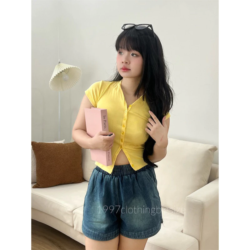 Quần Short Jeans Mềm Cạp Chun Cho Nữ WSHJ02