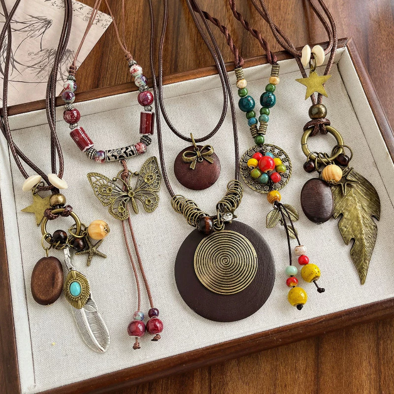 Mới Phong Cách Trung Quốc Phong Cách Retro Vòng Cổ 2026 Phong Cách Mới Nữ Bohemian Tất Cả Trận Đấu Vòng Cổ