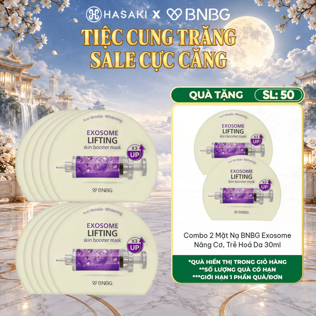 [BULSAN] Combo 10 Mặt Nạ BNBG Exosome Nâng Cơ, Trẻ Hoá Da 30ml Hasaki Sản Phẩm Chính Hãng