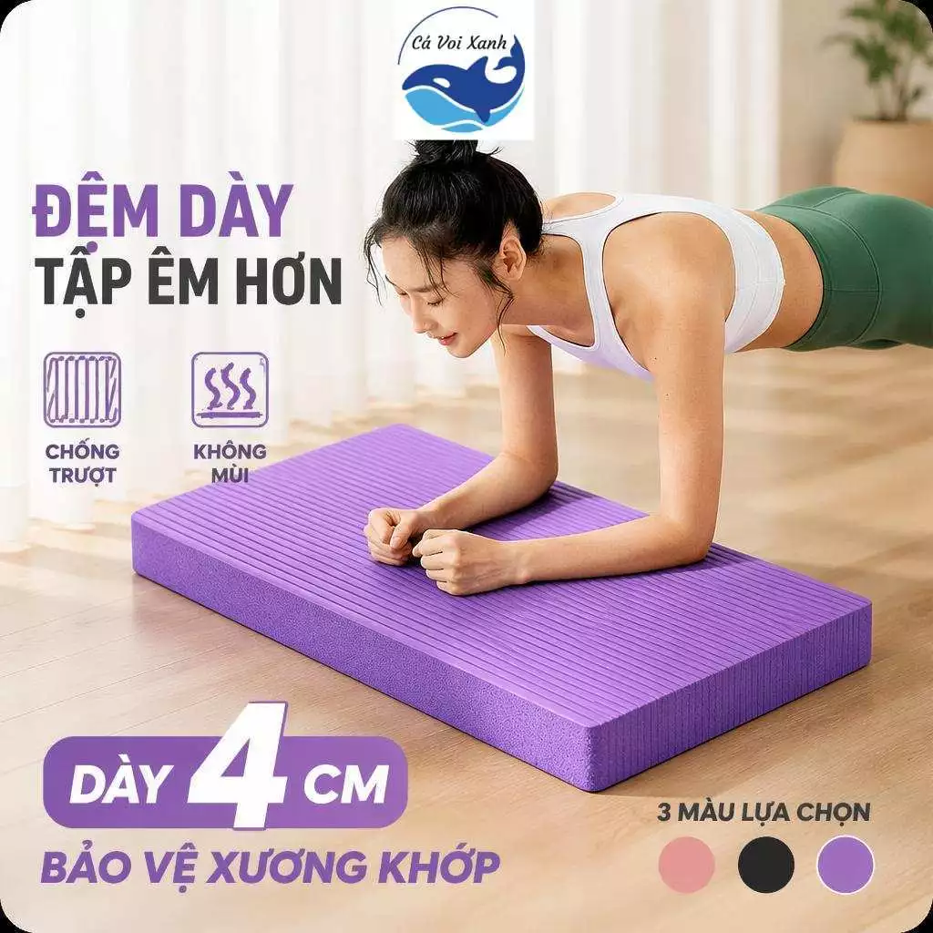 【COD】Balance Pad TPE Dày 4cm Thảm Quỳ Gối Tập Yoga Gym Plank Đệm Tập Thể Dục Đa Năng