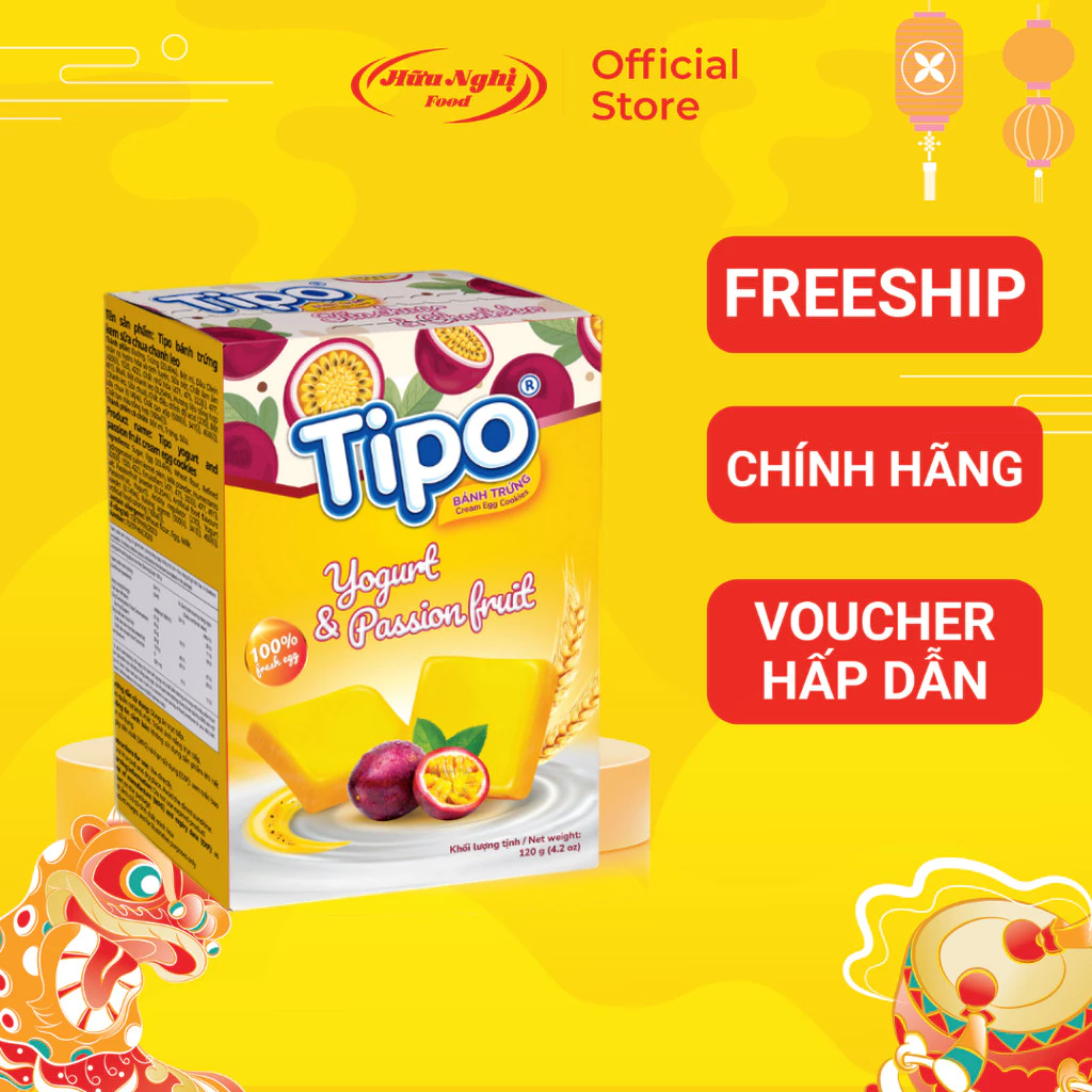 Tipo Bánh Trứng Sữa Chua Chanh Leo 120g