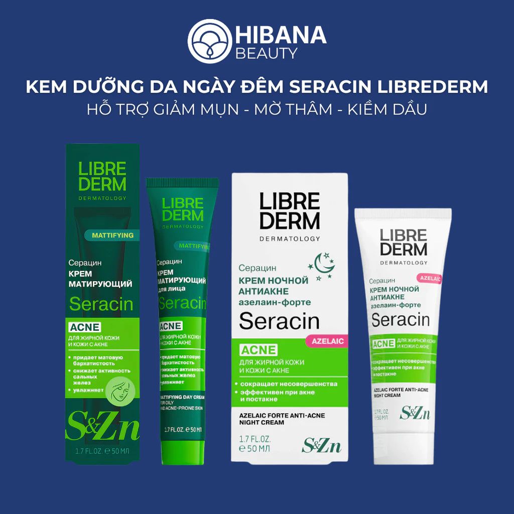 Kem Dưỡng Da Ngày & Đêm Libre Derm, Giúp Hỗ Trợ Giảm Mụn, Kiềm Dầu, Se Khít Lỗ Chân Lông | 50ML