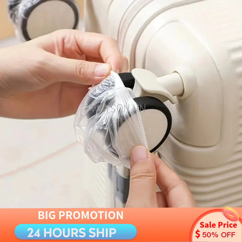 {SẴN SÀNG} 50 / 100 chiếc Vỏ bảo vệ bánh xe hành lý dùng một lần Vỏ chống bụi Vỏ bánh xe đa năng Vỏ bọc chân hành lý Phim bảo vệ