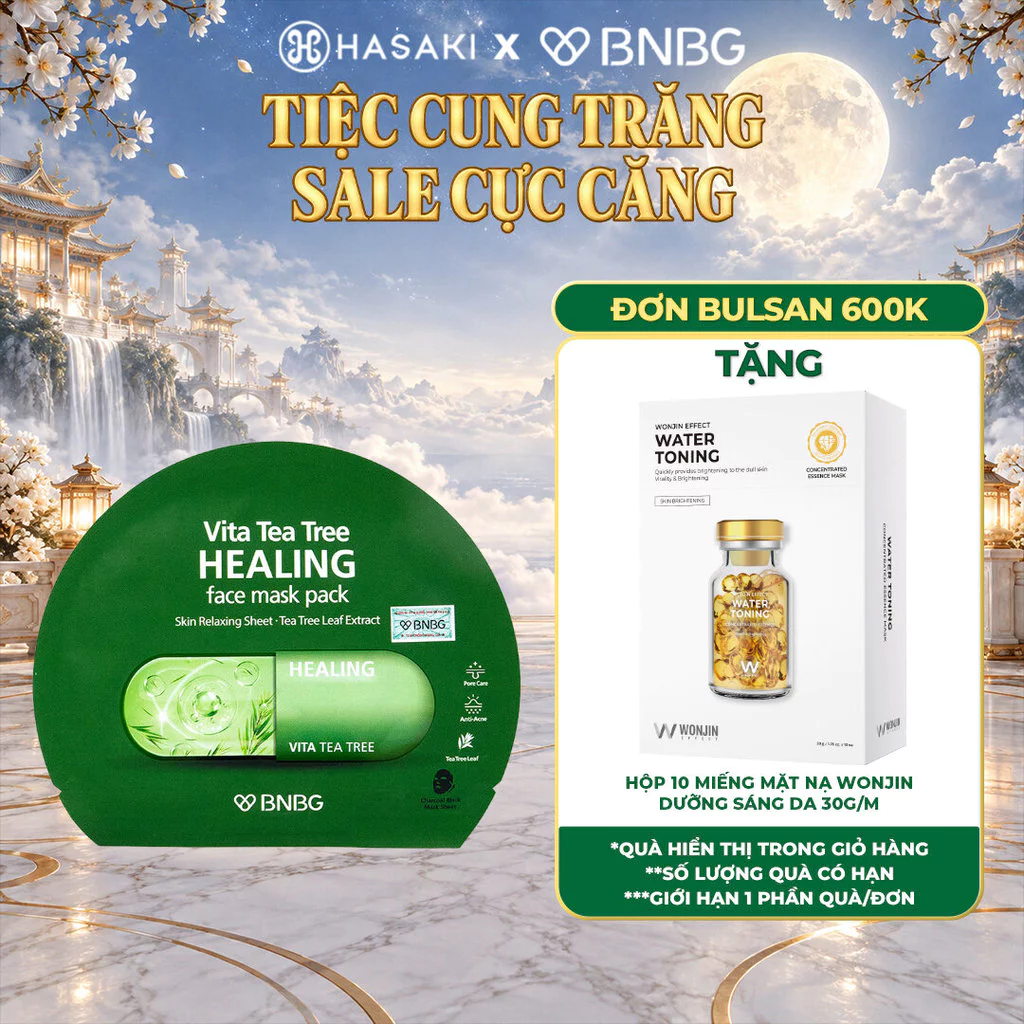 [BULSAN] Mặt Nạ BNBG Tràm Trà Giúp Thải Độc Da, Giảm Mụn Vita Tea Tree Healing Face Mask Pack 30ml