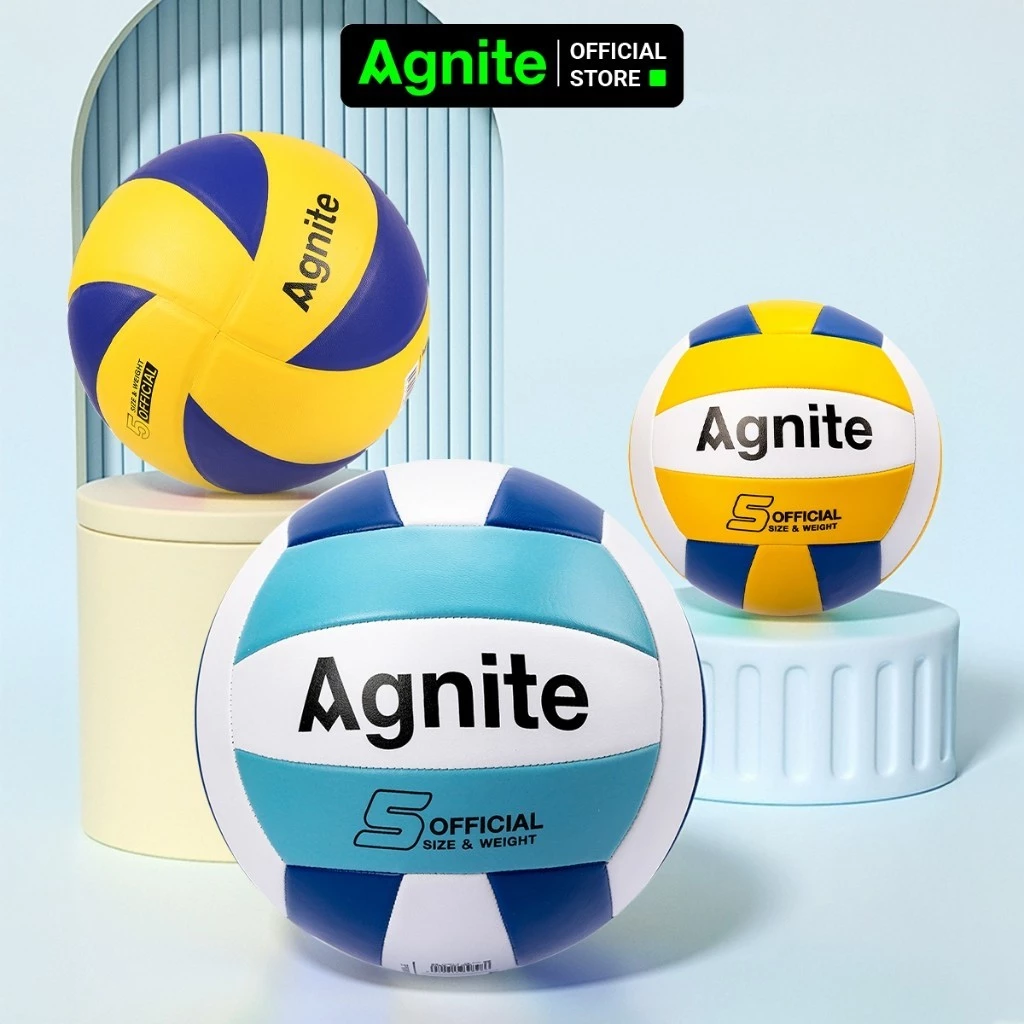 [MUA 3 GIẢM 30%] Bóng Chuyền Agnite Da PU Cao Cấp – Đàn Hồi Tốt, Chuẩn Thi Đấu, Bền Bỉ, Màu Đẹp, An Toàn