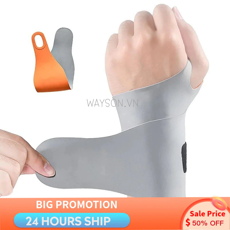 {SẴN SÀNG} Bảo vệ cổ tay siêu mỏng chống ánh sáng và ánh sáng Không ngột ngạt và thoáng khí Áp lực cố định Velcro Bảo vệ cổ tay có thể điều chỉnh