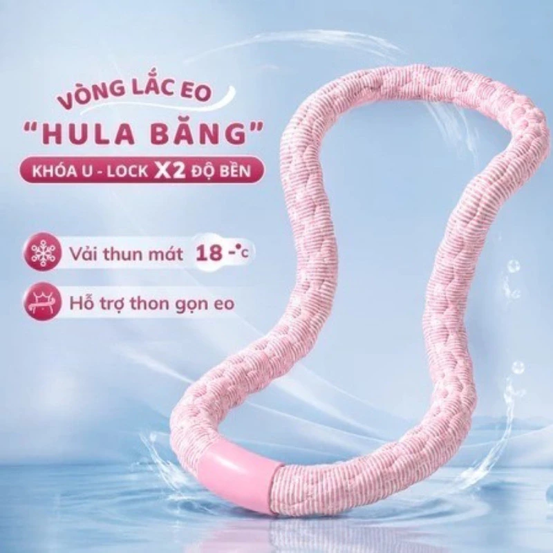 Vòng tập eo mềm lụa băng, im lặng đốt mỡ thon eo, di động dễ mang, nhiều màu/trọng lượng