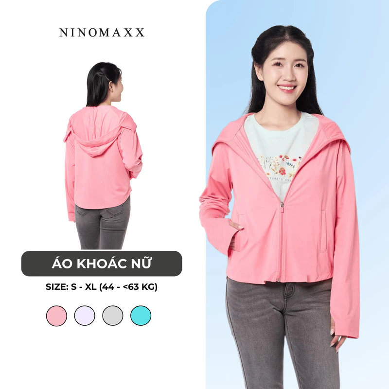 [LIVE] Áo Chống Nắng Nữ Chống Tia UV Cao Cấp Chất Thun Mỏng Nhẹ Thoáng Khí Ninomaxx 2408027