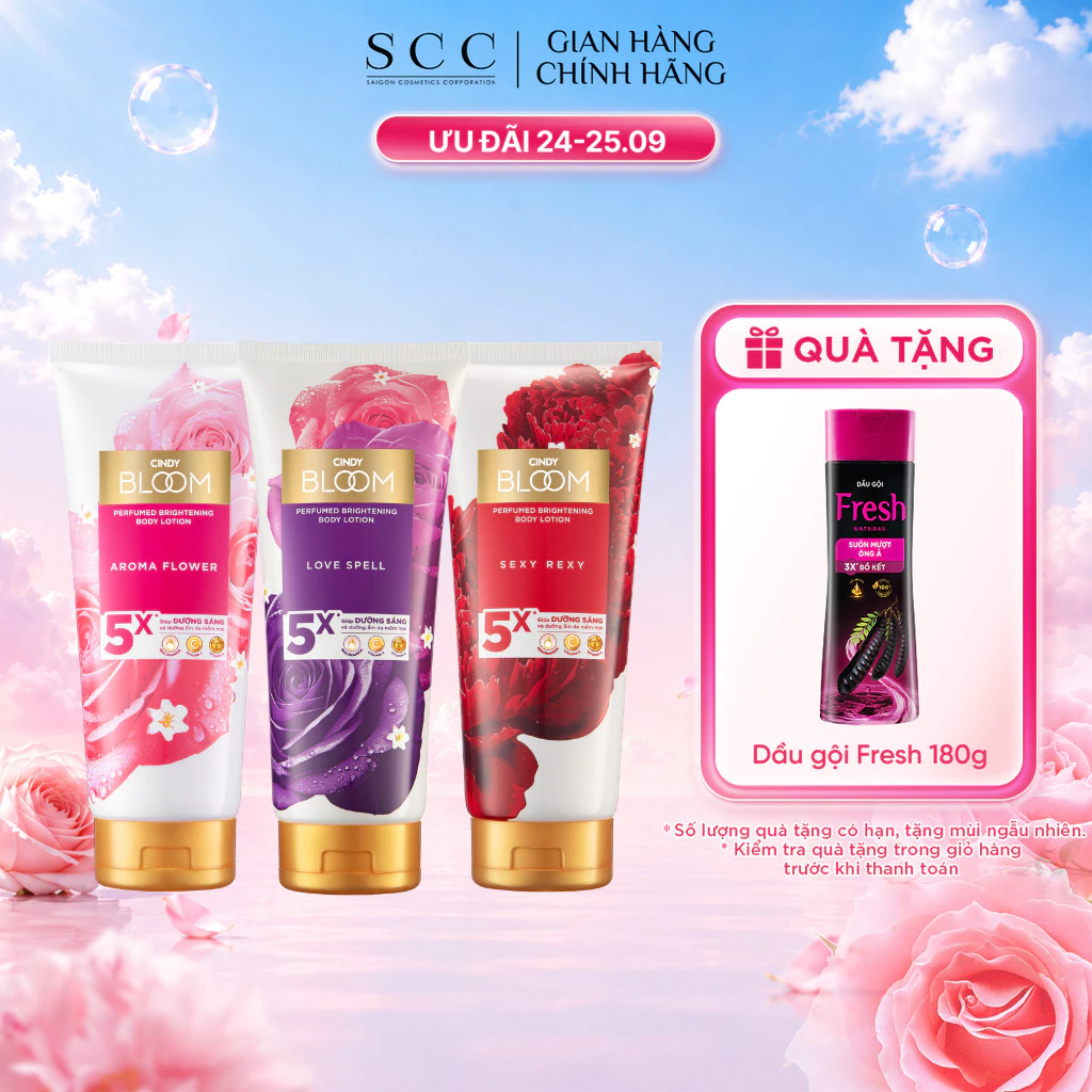 Sữa Dưỡng Thể Sáng Da Hương Nước Hoa Cindy Bloom 300g