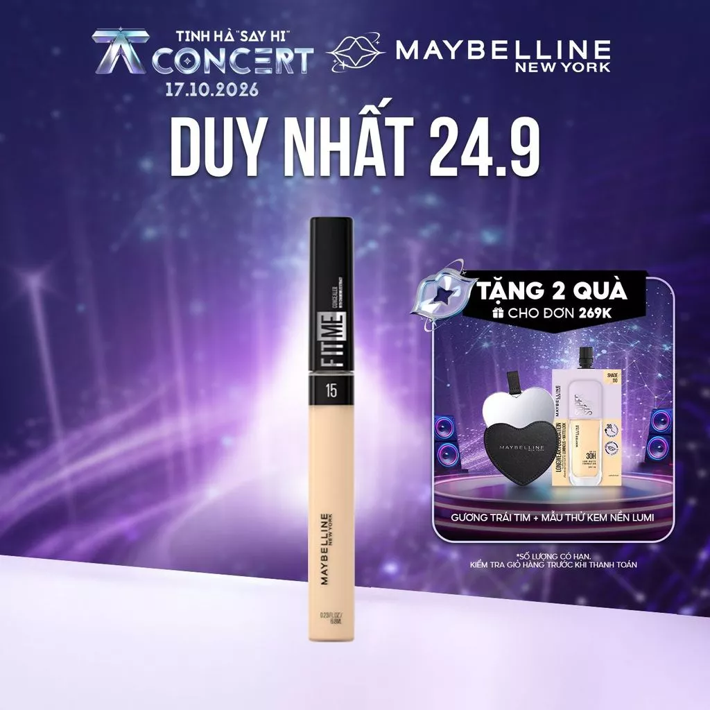 Kem Che Khuyết Điểm Mịn Lì Tiệp Mọi Tông Da Fit Me Concealer Maybelline New York 6.8ml