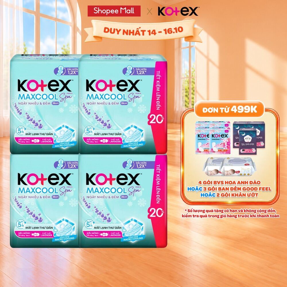 Combo 4/5/8 Băng Vệ Sinh Kotex hằng ngày, ban đêm, Biocare, Luxe, BVS quần, Tampon, Gardenia