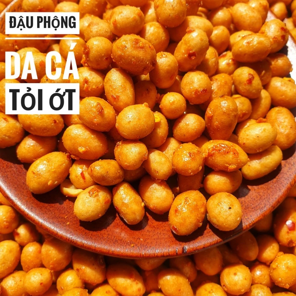 Hũ 500gr Đậu phộng da cá tỏi ớt thơm ngon