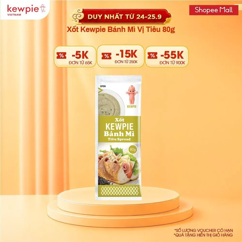 Xốt Kewpie Bánh Mì Vị Tiêu 80g