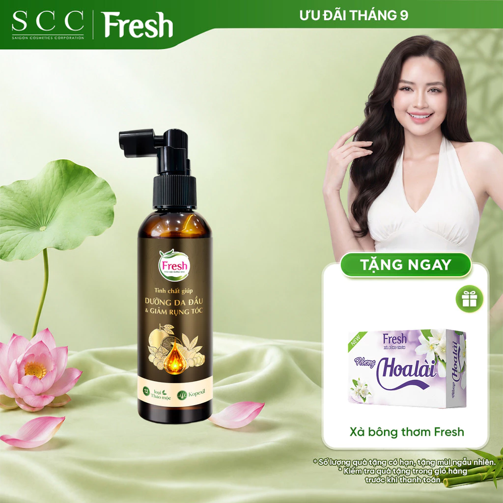 Xịt Tinh chất Fresh Thảo Mộc Dưỡng Sinh giúp Dưỡng Da Đầu Và Giảm Rụng Tóc 100ML
