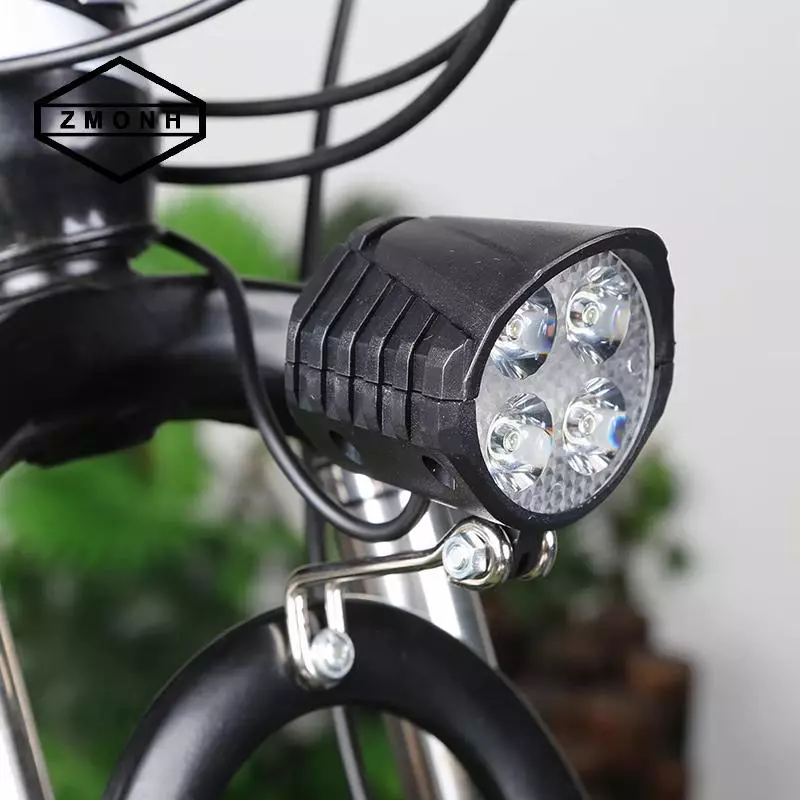 Đèn xe đạp điện ZMONH 36-72V có còi Xe tay ga điện LED 12W Đèn trước Đèn pha đi xe đạp chống nước cho xe đạp điện * mới