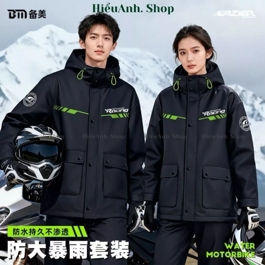 Bộ Áo Mưa Cao Cấp Chống Thấm Thế Hệ Mới 2026. Bộ Quần Áo Mưa Đi Xe Máy Chống Nước Nam Nữ - khoisanhvy8386