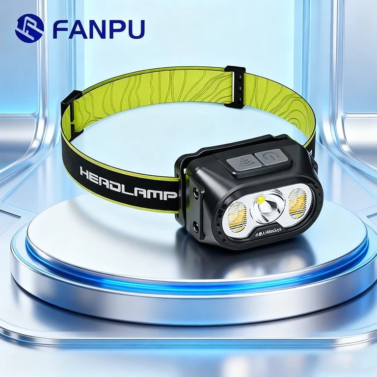 Đèn Pin Đội Đầu Cảm Biến Thông Minh 7 Chế Độ Siêu Sáng, Đèn Đỏ Trắng, Dành Cho Câu Cá, Ngoài Trời