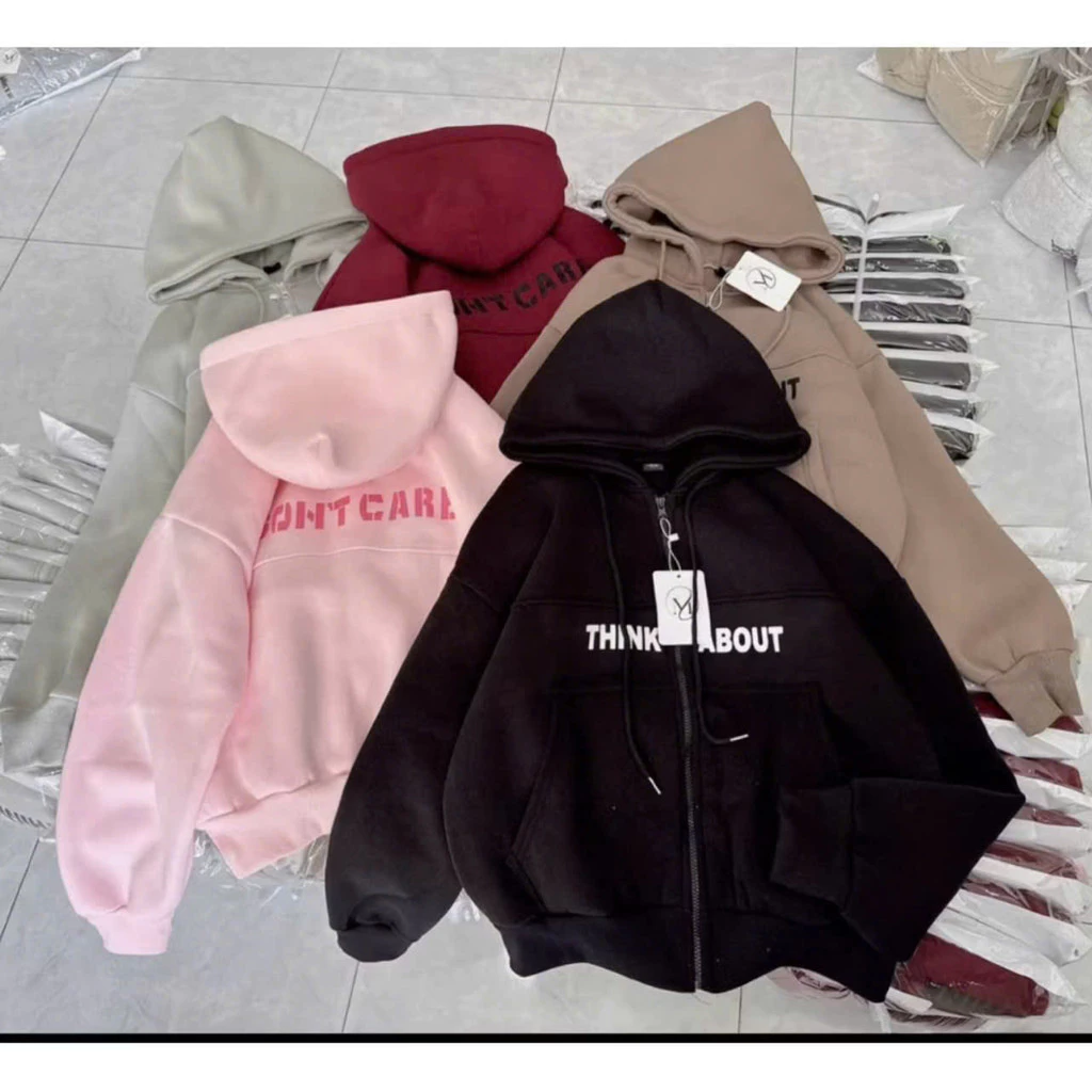 Áo Khoác Nỉ Zip Có Mũ Dày Dặn Unisex, Hoodie Zip Nỉ Ngoại Trơn Nam Nữ Cực Chất JANGMY2